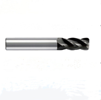 Solid carbide H25UF 4flute corner radius end mill for the H25UF-R4 series