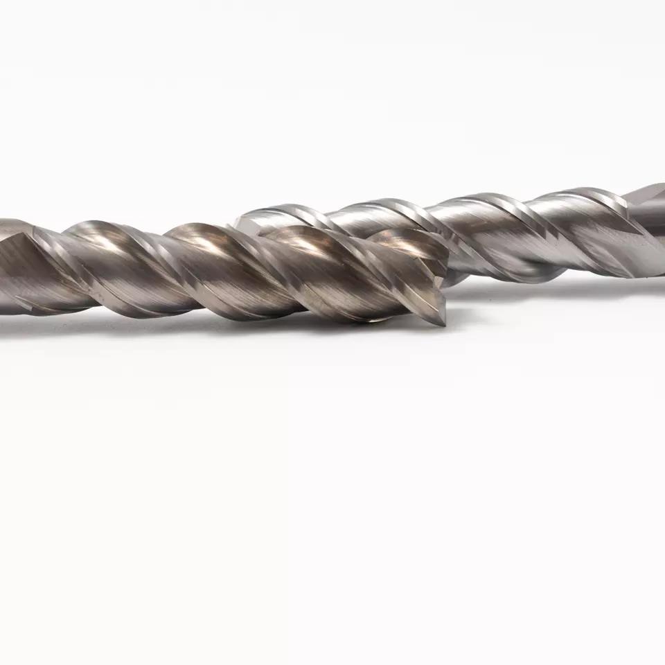 Customized HRC45 Uncoated Milling Cnc Tools Carbide End Mill For Machining Of Aluminum
